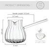 Swirl Glass Coffee Pot, Borosilicate Glass - CRYSTALIA GLASS